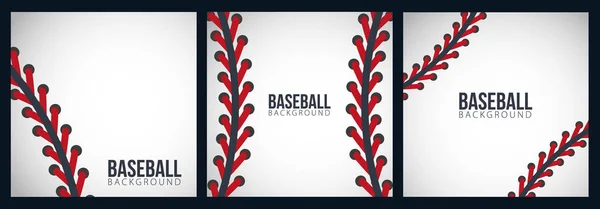 Set von Baseball-Spitzen Hintergründe auf weißem Hintergrund. Vektorillustration. — Stockvektor