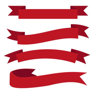 Düz vektör şeritleri beyaz arkaplanda izole edildi.