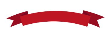 Düz vektör şeridi pankartı beyaz arkaplanda izole edildi.