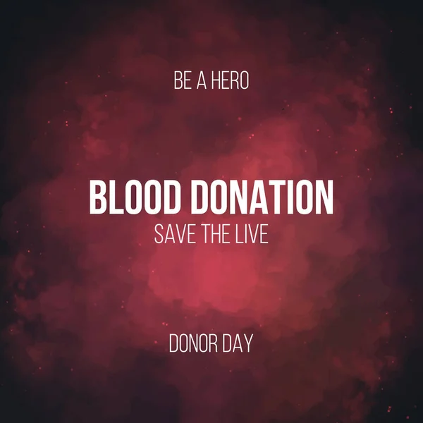 Donación de sangre. Día Mundial del Donante. Ilustración vectorial . — Vector de stock