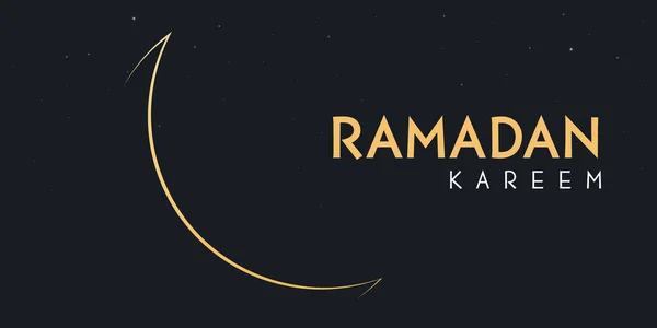 Bannière de salutation Ramadan Kareem. Fête musulmane du mois saint . — Image vectorielle