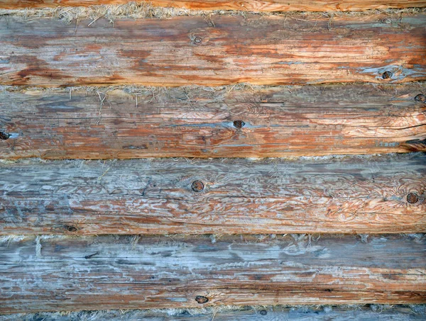Деталь бревенчатой стены — стоковое фото
