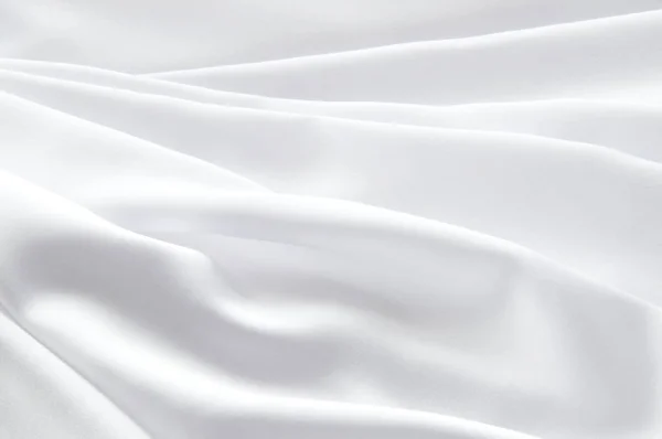 Bílé Hedvábné Pozadí Krásné Hedvábné Závěsy — Stock fotografie