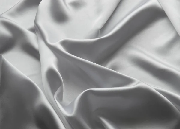 White Silk Background Beautiful Silk Drapes Stock Image