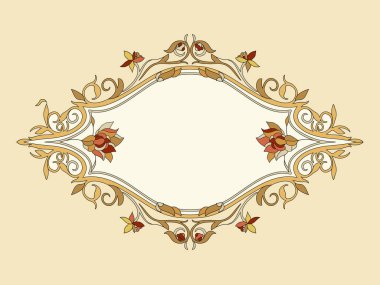 Yeni sanat tarzında çiçek deseni, pastel ton arka planda