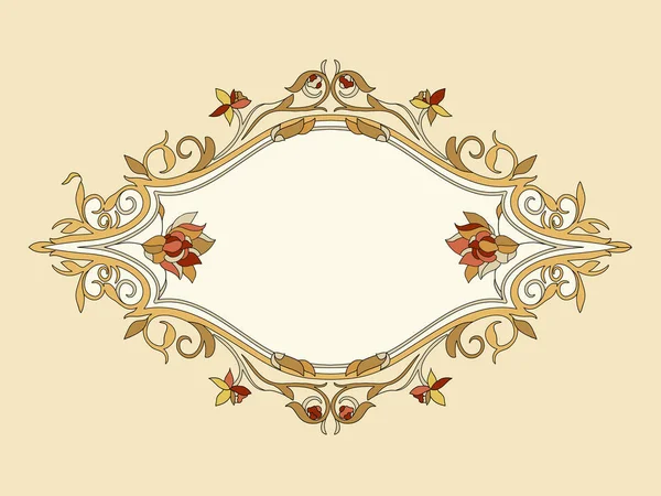 Kwiatowy Wzór Stylu Art Nouveau Pastelowe Tło Ton — Zdjęcie stockowe