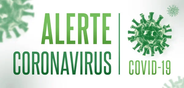 Coronavirus Covid Banner Franciául — Stock Fotó