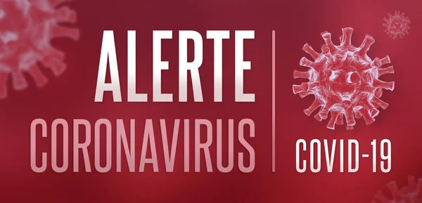 Coronavirus Covid Banner French — Stock Photo, Image