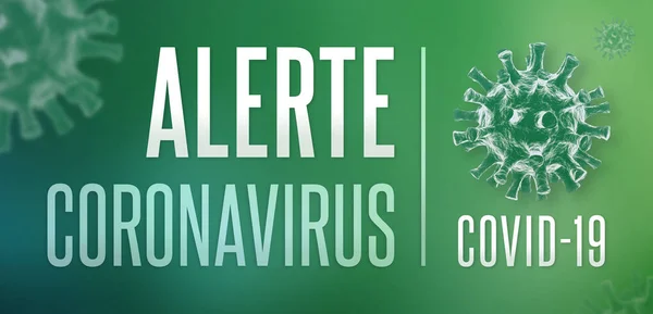 Coronavirus Covid Banner French — Stock Photo, Image