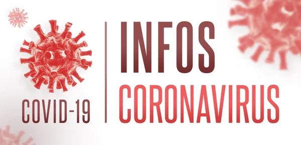 Coronavirus Covid Banner Auf Französisch — Stockfoto
