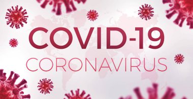 Coronavirus COVID-19 afişi - Dünya çapında salgın konsepti