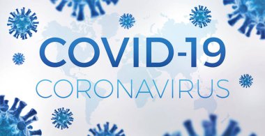 Coronavirus COVID-19 afişi - Dünya çapında salgın konsepti