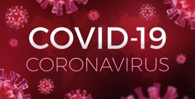 Coronavirus COVID-19 afişi - Dünya çapında salgın konsepti