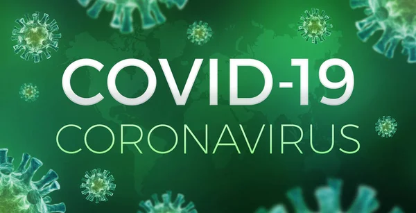 Coronavirus Covid Banner Concepto Epidémico Mundial — Foto de Stock