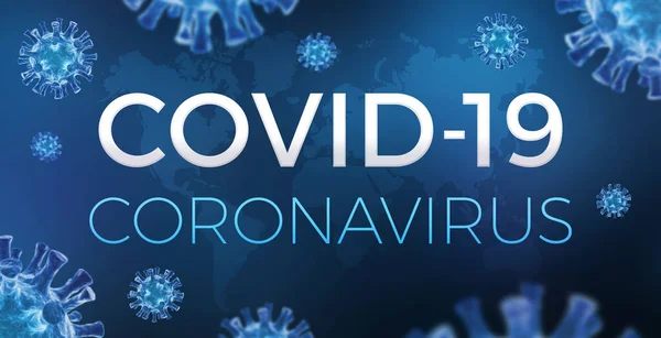 Coronavirus Covid Banner Concetto Epidemico Mondiale — Foto Stock