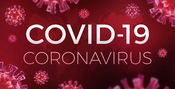 Coronavirus Covid Banner Concetto Epidemico Mondiale — Foto Stock