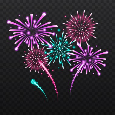 İzole edilmiş havai fişek seti 