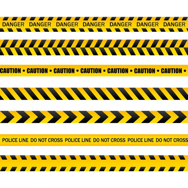 Caution and danger tapes. — Stock Vector