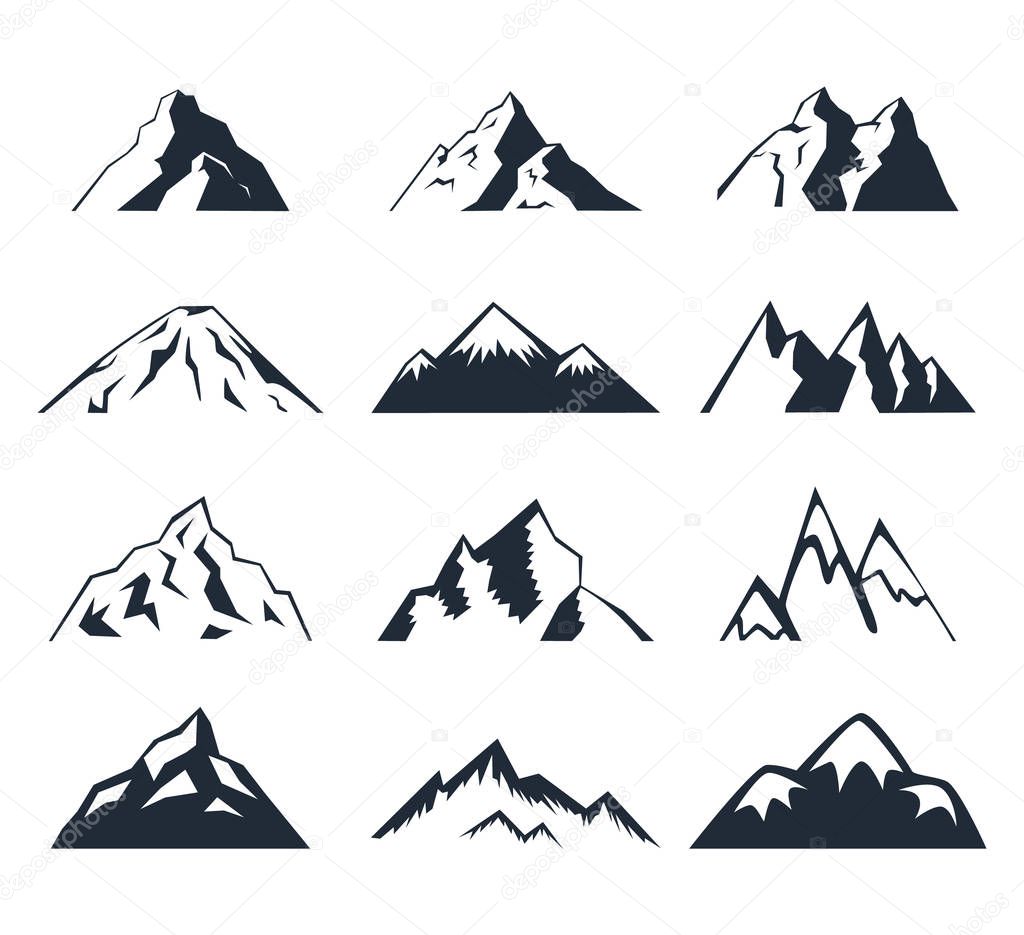 Set of mountains. 