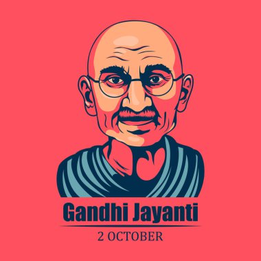 Mutlu Gandhi Jayanti için 2 Ekim ulusal bayramı 