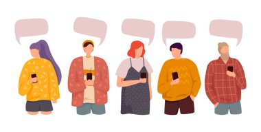 Bir grup insan sosyal medya haberlerini tartışıyor.