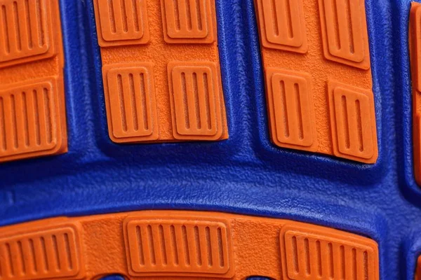 Textura Plástico Azul Vermelho Pedaço Sola Sapato — Fotografia de Stock