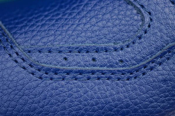 Textura Couro Azul Sapato — Fotografia de Stock