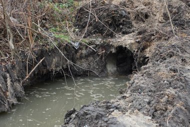 Beton borular kirli suyu ve atıkları doğada kurutur.