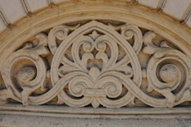 Eski beton bir duvarın kahverengi taş dokusu.