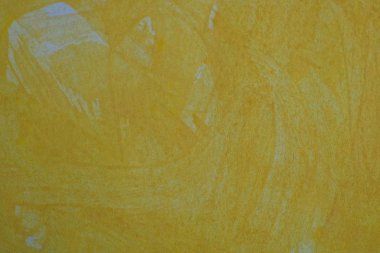 Beyaz kağıt üzerinde sarı suluboya leke dokusu