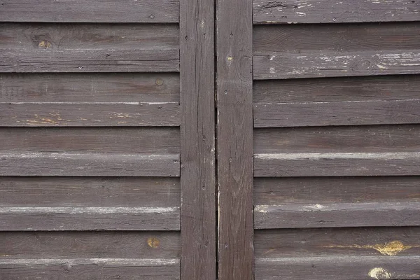 Bruine Textuur Van Rafelige Planken Muur Van Het Hek Straat — Stockfoto