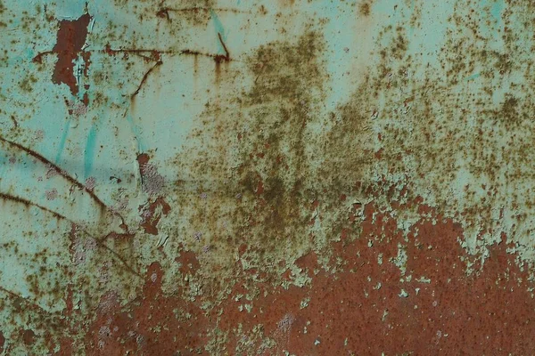 Fundo Ferro Colorido Parte Uma Antiga Parede Metal Verde — Fotografia de Stock