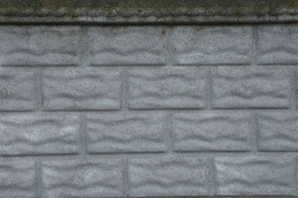 Texture Pietra Grigia Calcestruzzo Mattoni Nel Muro Recinzione — Foto Stock
