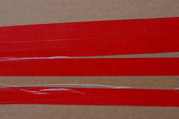 Текстура Красной Электрической Ленты Коричневой Бумаге — стоковое фото
