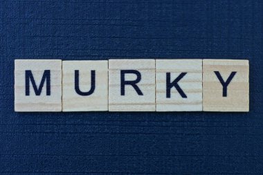 Siyah masadaki gri ahşap harflerden kelime üzerine metin.