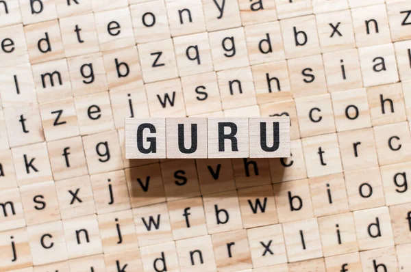 Concepto de palabra Gurú sobre cubos — Foto de Stock