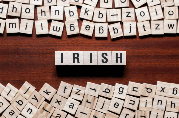 Concetto di parola irlandese sui cubi — Foto Stock