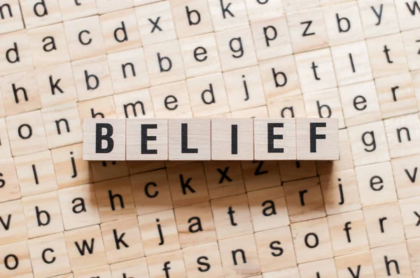 Conceito de palavra de crença — Fotografia de Stock