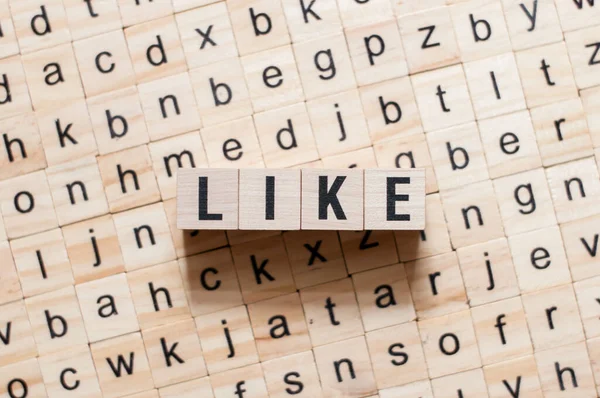 LIKE Concepto de palabra — Foto de Stock
