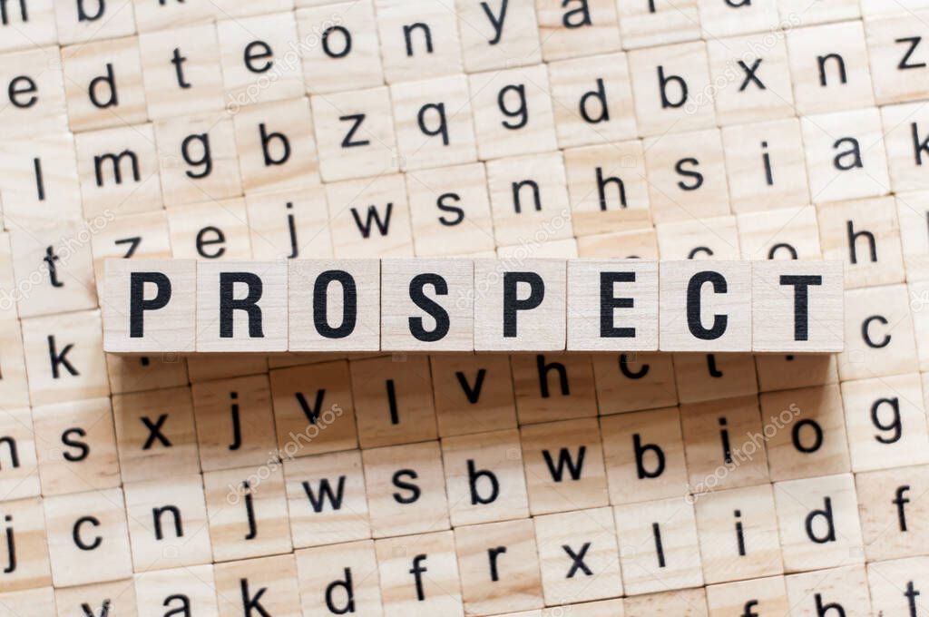 Prospect word concept on cubes