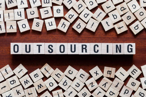 Outsourcing word concept — Stock fotografie