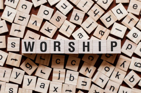 Worship word concept — Stok Foto