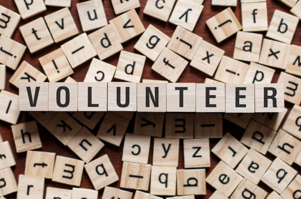 Volunteer word concept — Stok Foto