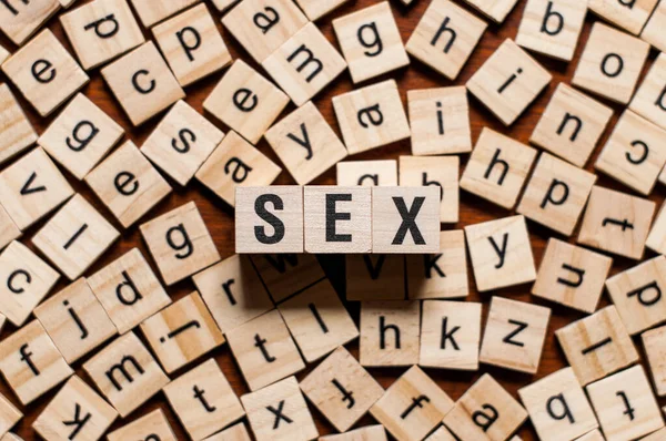 Sex word concept Suffix word concept Juice word concept on wooden cubes for articles