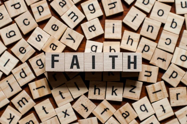 Faith word concept — Stok Foto