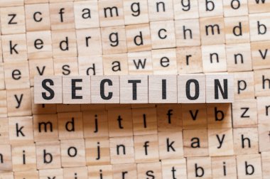 Bölüm kelime konsepti