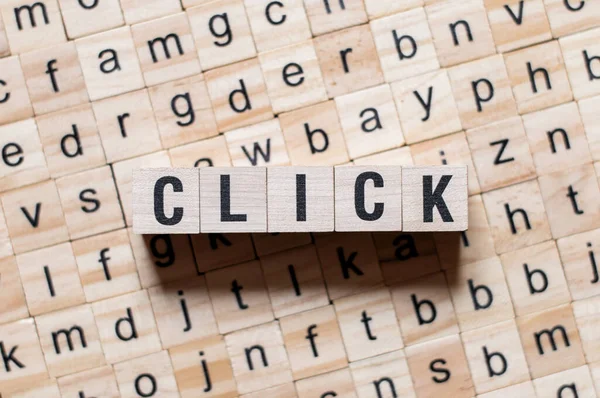 Click word concept — Stock fotografie