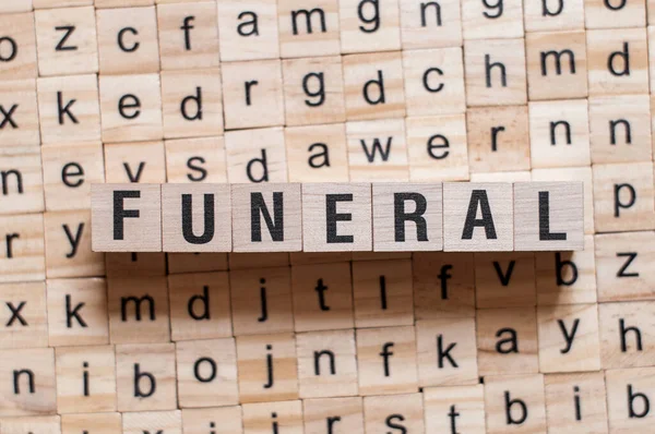 Conceito de palavra funerária — Fotografia de Stock