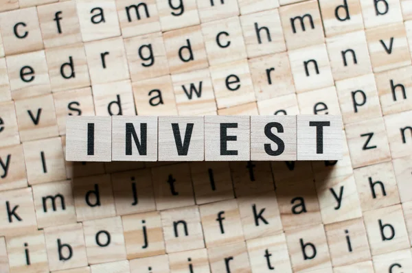 Investiční koncept aplikace Word — Stock fotografie