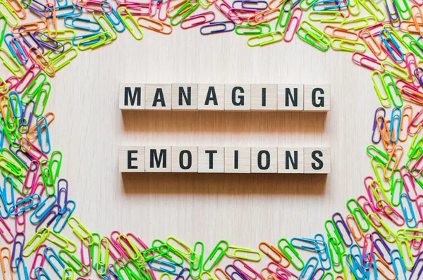 Managing emotions words concept — Stock Photo, Image